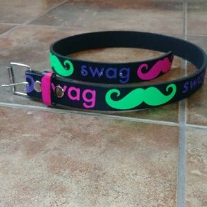 Leather Neon Kid's Belt